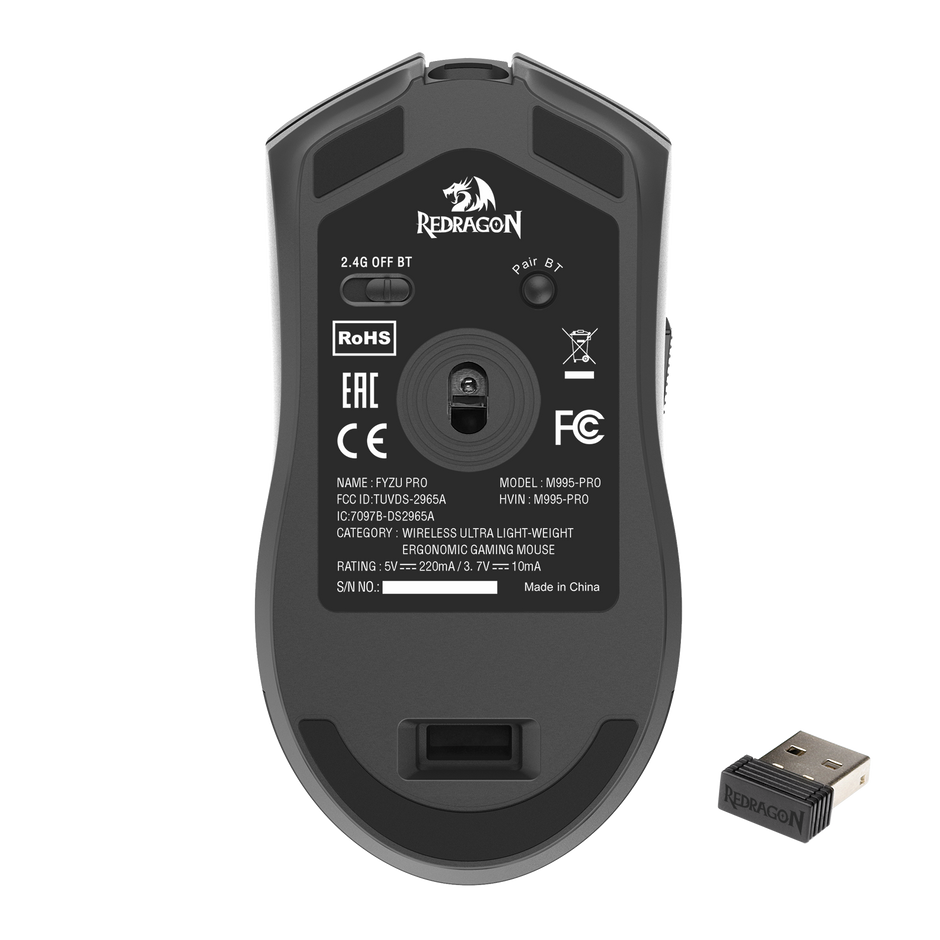 Redragon Fyzu Pro Wireless M995-pro Preto Mouse Gamer