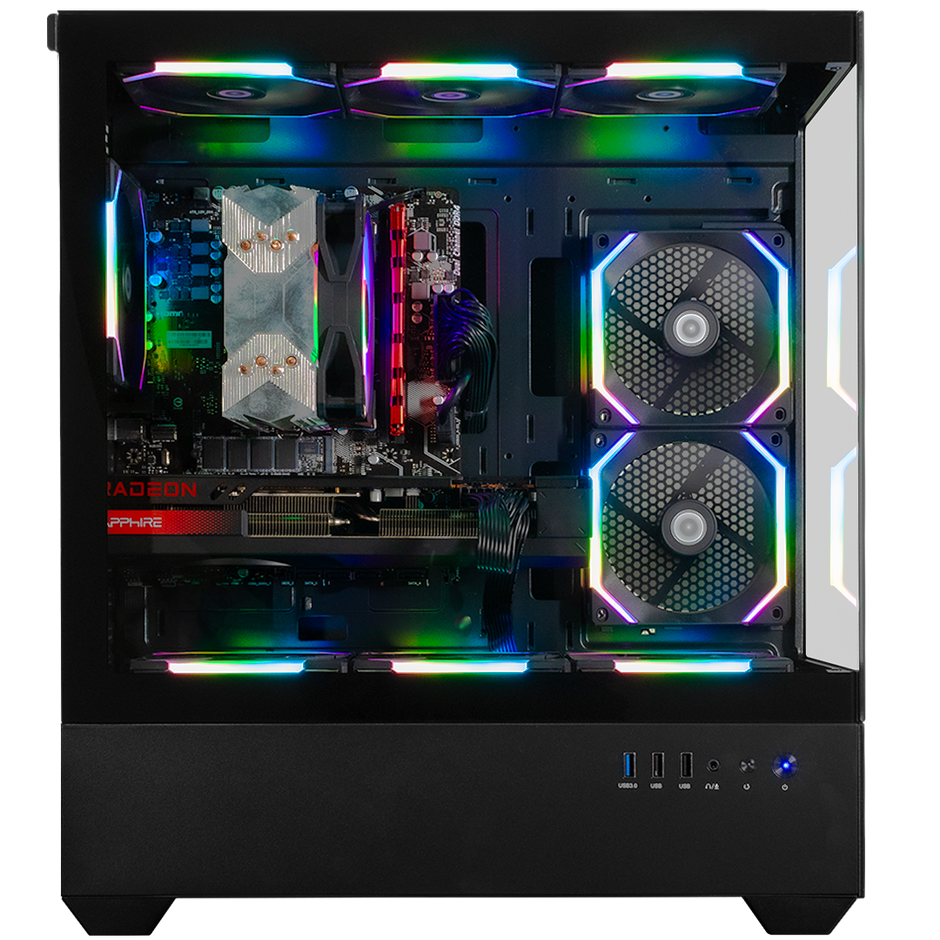 Gabinete Redragon Reflect Flow Preto - CA-606B