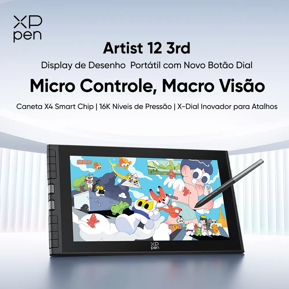 Mesa Digitalizadora Artist 12 (3rd Gen) Cinza — foto 3