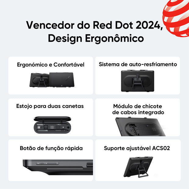 Mesa Digitalizadora Artist Pro 24 Gen - 4k Preta — foto 2