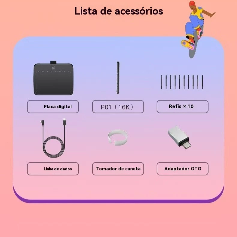 Mesa Digitalizadora XP-Pen Deco 640 com caneta 16 mil níveis de pressão IT640 — foto 7