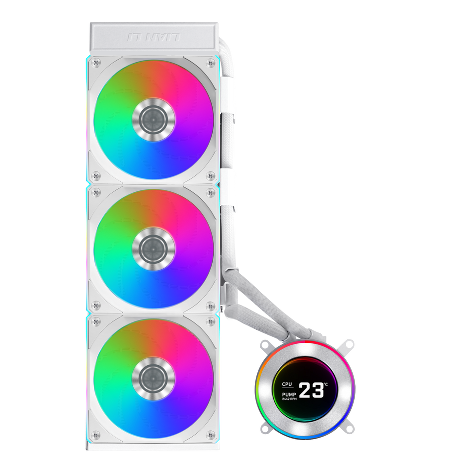 Water Cooler Lian Li Hydroshift II LCD 360CL BRANCO+RGB UNIFANS CL — foto 1