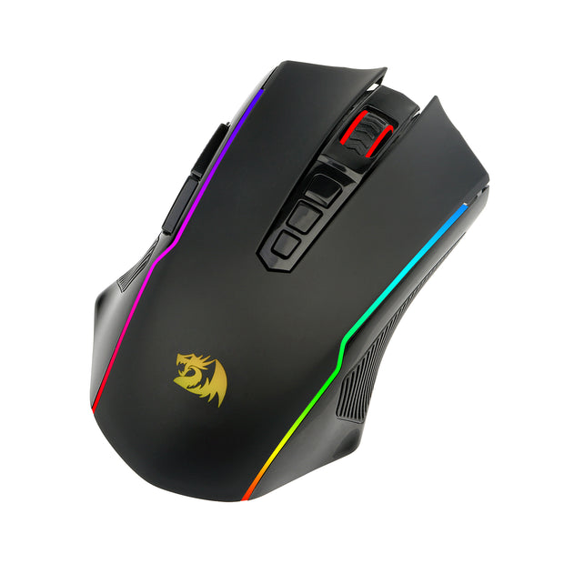 Mouse Gamer Redragon Nix Rgb Wireless Preto Preto - Preto