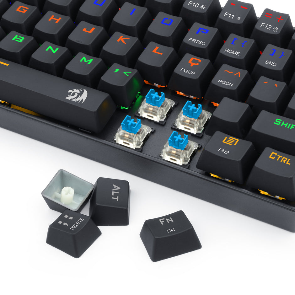 Teclado Lakshmi Rainbow Preto Switch Preto ABNT2